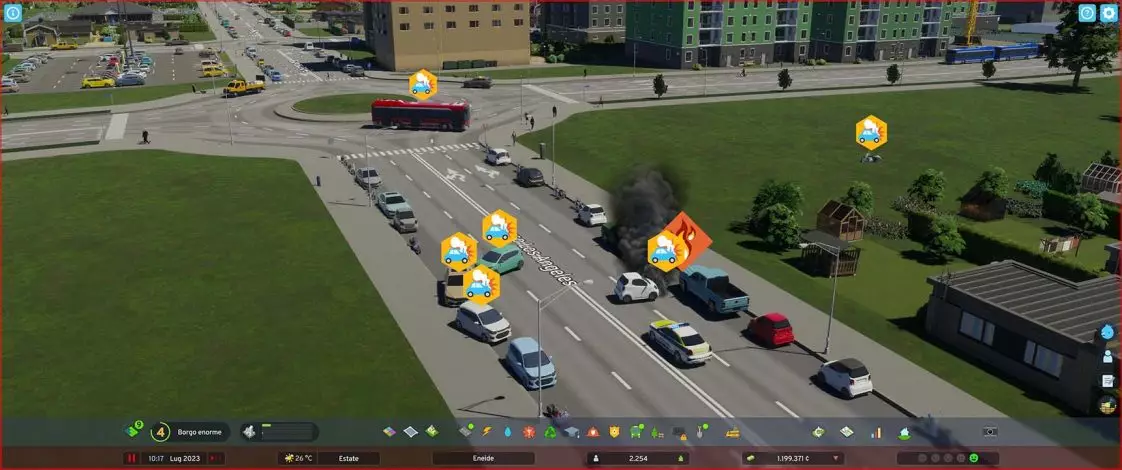 incidente in cities skylines 2 foto dettaglio