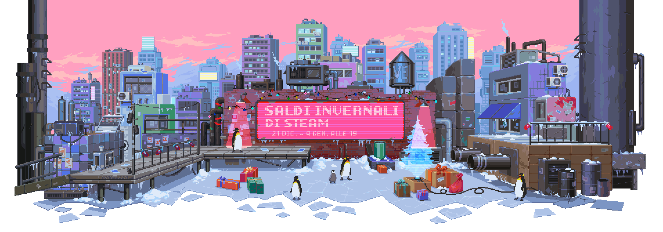 saldi invernali di steam dal 21 dicembre 2023 al 4 gennaio 2024 sfondo foto