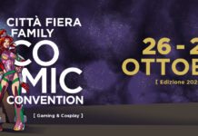 Città Fiera Family Comic Convention 2024 il 26-27 Ottobre città fiera family comic convention 2024 banner evento 26 e 27 ottobre 2024 presso il città fiera di martignacco