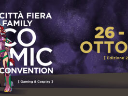 Città Fiera Family Comic Convention 2024 il 26-27 Ottobre città fiera family comic convention 2024 banner evento 26 e 27 ottobre 2024 presso il città fiera di martignacco