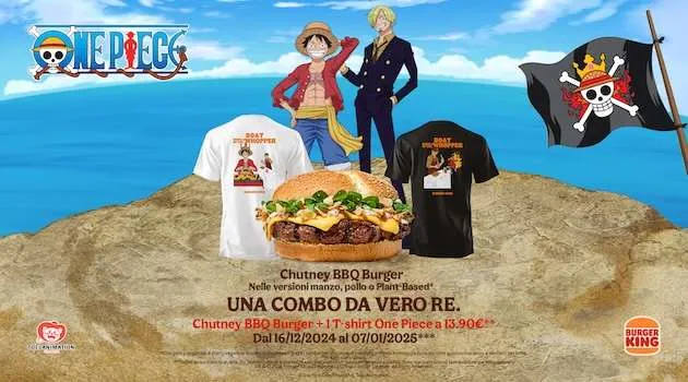 One Piece x Burger King una combo da vero re 1 chutney bbq burger one piece x burger king una combo da vero re